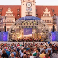 Die Bühne vor dem Alten Rathaus