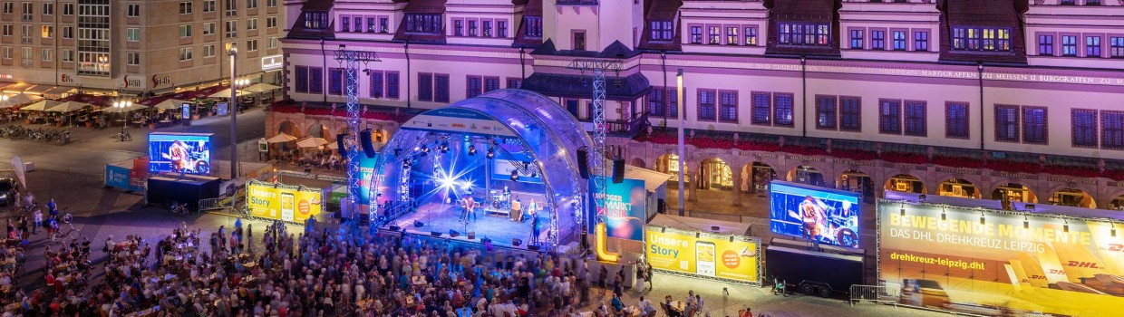 Abendstimmung auf der LEIPZIGER MARKT MUSIK