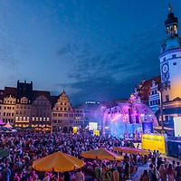 Abendstimmung bei der LEIPZIGER MARKT MUSIK